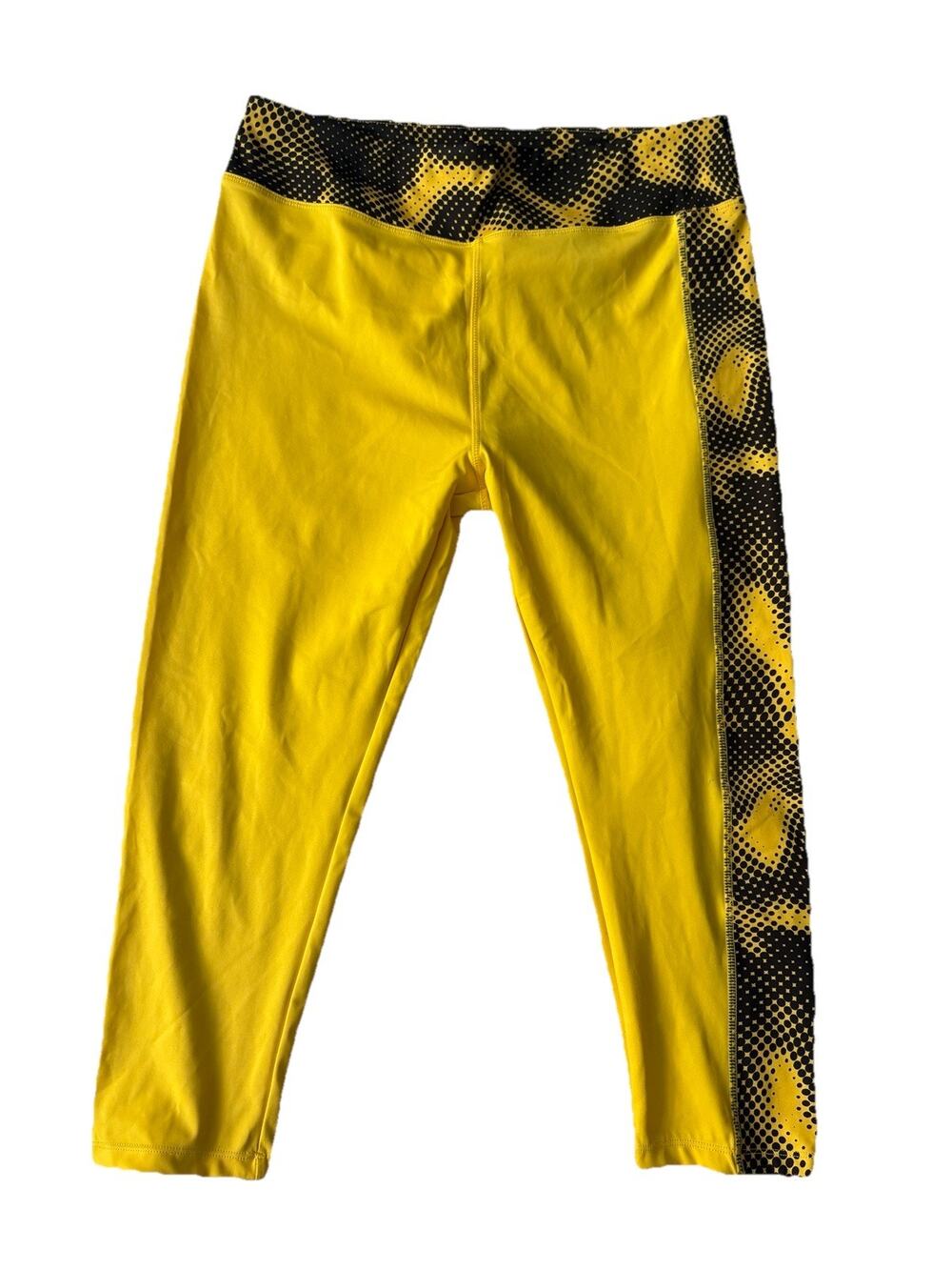 ASOS 4505 COOL FUN YELLOW GYM RUNNING SPORT LEGGINGS UK 16 EU 44 US 12 Y2K